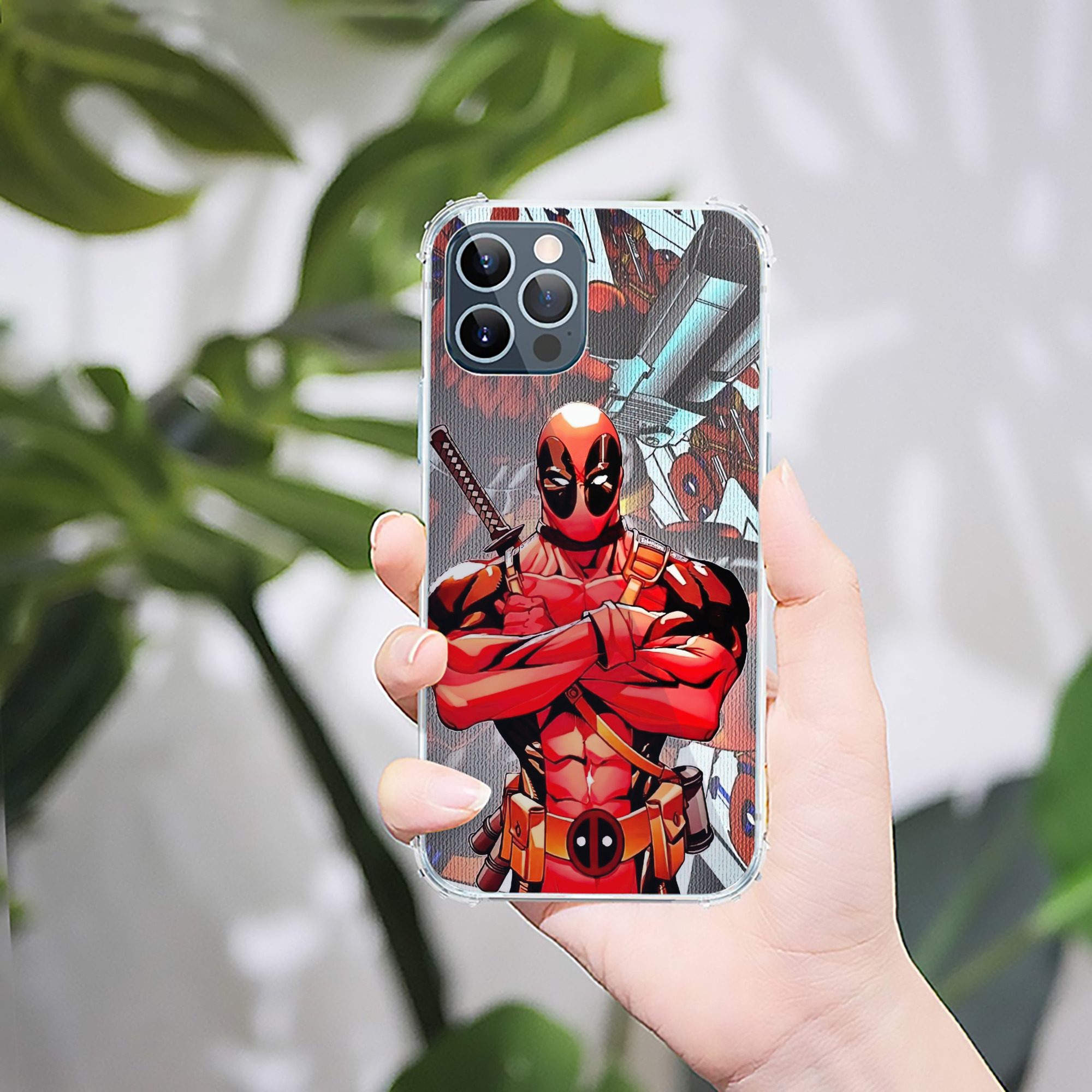 （画像用） Deadpool デッドプール 【iPhone 12シリーズ対応】透明スマホケース（クリアソフトケース）